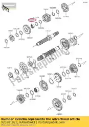 Here you can order the bushing,input top gea kl250-h1 from Kawasaki, with part number 920281823: