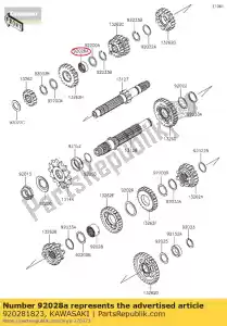 kawasaki 920281823 bucha, entrada gea kl250-h1 - Lado inferior