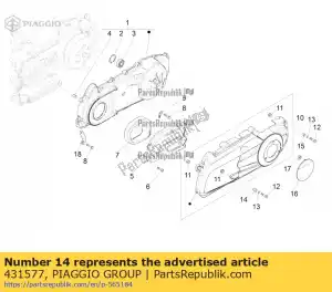 Piaggio Group 431577 spacer - Bottom side