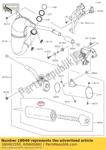 kawasaki 180461559 lã kx85-a1 - Lado inferior