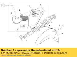 Qui puoi ordinare copertura frontale. Verniciato marrone da Piaggio Group , con numero parte 67425300XM5: