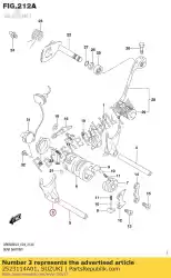 Aqui você pode pedir o garfo, mudança de marcha em Suzuki , com o número da peça 2523114A01: