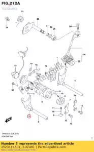 suzuki 2523114A01 garfo, mudança de marcha - Lado inferior