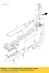 Here you can order the pipe comp,exhau from Suzuki, with part number 1416041F02: