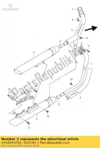 Suzuki 1416041F02 pipe comp,exhau - Bottom side