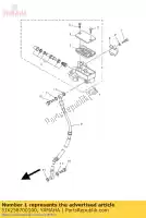 5JX258700100, Yamaha, subconjunto do cilindro mestre yamaha xvs 125 250 2000 2001 2002 2004, Novo