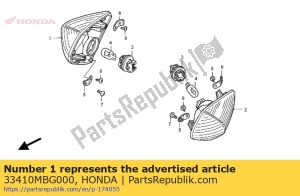 Honda 33410MBG000 linsenkomp., r. fr. blinker - Unterseite