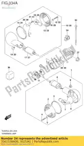 suzuki 3561338A00 uszczelka, soczewka - Dół