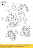 430481079, Kawasaki, étrier à piston zx900-b3 kawasaki vn zrx zx zxr 600 750 900 1100 1200 1500 1600 1996 1997 1998 1999 2000 2001 2002 2003 2004 2005 2006, Nouveau