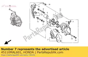 Honda 45110MAL601 soporte comp., l. fr. - Lado inferior