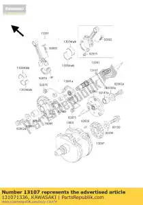 Kawasaki 131071336 schacht, balancer - Onderkant