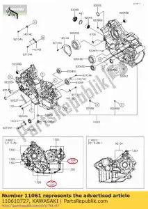 kawasaki 110610727 01 gasket,8.2x15 - Bottom side