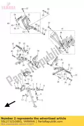 Ici, vous pouvez commander le support, béquille latérale auprès de Yamaha , avec le numéro de pièce 5SL273210000: