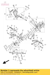 yamaha 5SL273210000 support, béquille latérale - La partie au fond