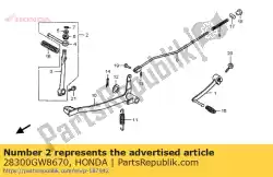 Here you can order the arm assy., kick starter from Honda, with part number 28300GW8670: