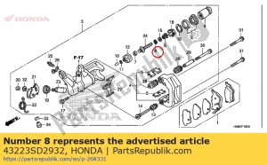 Honda 43223SD2932 teniendo un - Lado inferior