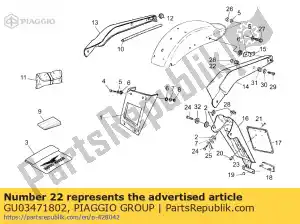 Piaggio Group GU03471802 espaciador - Lado inferior