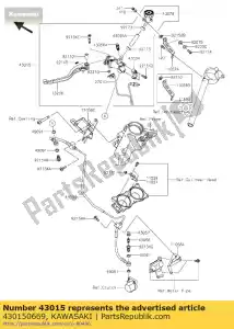 kawasaki 430150669 cilindro-conjunto-mestre, clu zx100 - Lado inferior