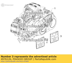 Aprilia 4976126, Komplet uszczelek - cylinder, OEM: Aprilia 4976126