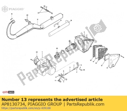 Aprilia AP8130734, Filterkasten kappe, OEM: Aprilia AP8130734