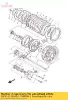 5WM161540000, Yamaha, plaque, poussée 1 yamaha xjr 1300 2004 2005 2006 2007 2008 2009 2010 2011 2015 2016, Nouveau