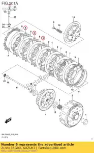 Suzuki 2144135G00 plate,clutch dr - Bottom side