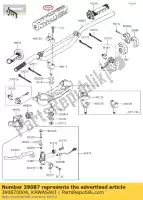 390870004, Kawasaki, pad-handvat kx450d7f kawasaki  klx kx 125 250 450 2006 2007 2008 2009 2010 2011 2012 2013 2014 2015 2016 2017 2018 2019 2020 2021, Nieuw