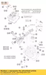 ktm 61136020144 cilinderkop cpl. voorzijde 08 - Onderkant