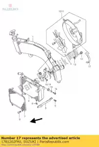 suzuki 1781202FA0 moulage, carénage - La partie au fond