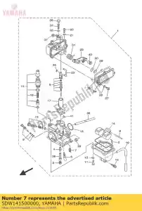 yamaha 5DW141500000 aiguille assy - La partie au fond