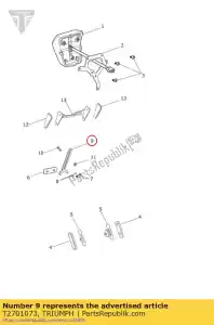 triumph T2701073 reflector beugel - Onderkant
