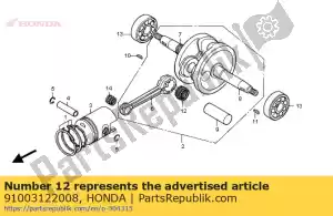 honda 91003122008 bearing, connecting rod big end (ntn)(white) - Bottom side