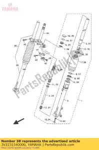 yamaha 3V2231540000 tapa, horquilla delantera - Lado inferior