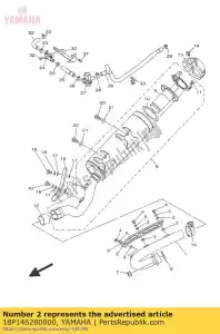 yamaha 18P146280000 protector, tubo de escape - Lado inferior