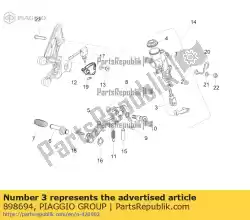 Aqui você pode pedir o conjunto de haste de pressão em Piaggio Group , com o número da peça 898694: