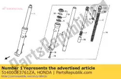 Ici, vous pouvez commander le ensemble de fourche., r * nh1 * auprès de Honda , avec le numéro de pièce 51400GE3761ZA: