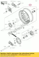 41073073118F, Kawasaki, roue-assy, ??rr, g.black zx1400hj kawasaki  zzr 1400 2012 2013 2014 2015 2016 2017 2018 2019 2020 2021, Nouveau