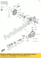 92046Y007, Kawasaki, ?o?ysko igie?kowe, 14x20x12 kvf300 kawasaki  brute force kvf 300 2012 2013 2015 2016 2017 2018 2020 2021, Nowy