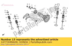 Aqui você pode pedir o retentor, mola da válvula em Honda , com o número da peça 14771KRNA00: