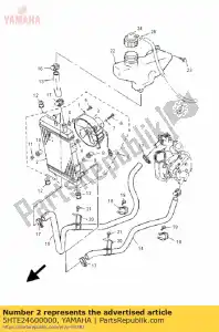 Yamaha 5HTE24600000 radiador comp. - Lado inferior