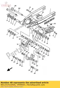 Yamaha 901231410400 parafuso (1lv) - Lado inferior