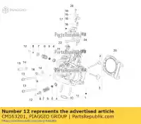 CM163201, Piaggio Group, almohadilla calibrada 2.40 mm     , Nuevo