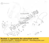 1B000947000T1, Piaggio Group, voorspatbord vespa primavera rp8m82821, rp8m82100, rp8m82310, rp8m82122,  125 150 2014 2016 2017, Nieuw