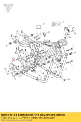 Aquí puede pedir panel de llenado tanque de combustible derecho de Triumph , con el número de pieza T2071478: