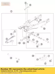 Here you can order the swingarm repair kit 05-15 from KTM, with part number 54804230210: