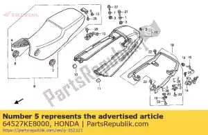 Honda 64527KE8000 moer, clip, 4 mm - Onderkant