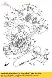 Qui puoi ordinare piastra, ganascia freno da Yamaha , con numero parte 40T253210098: