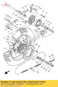 Yamaha 40T253210098 piastra, ganascia freno - Il fondo