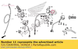 Aquí puede pedir soporte, l. Palanca de la manija de Honda , con el número de pieza 53172KRH900: