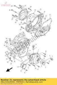 yamaha 5NL154620000 joint, couvercle de carter 3 - La partie au fond